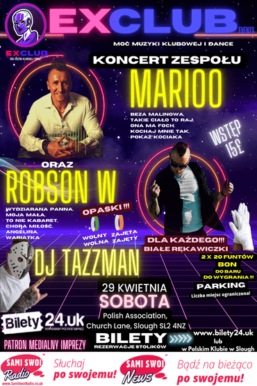 Koncert MARIOO oraz ROBSON W - Slough