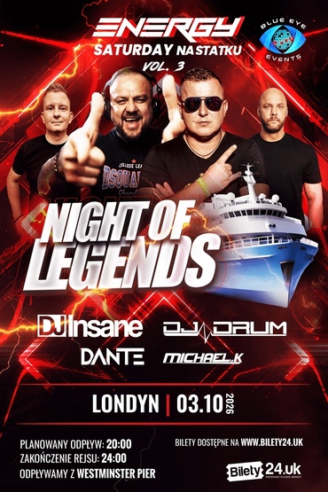 Energy Saturday na Statku Vol. 3 DJ Insane - DJ Drum - DJ Dante - DJ Michael K | Night of Legends