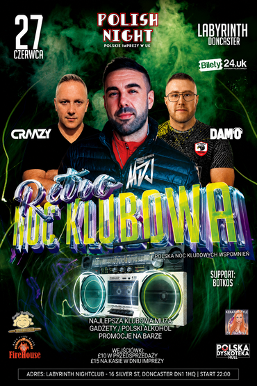 RETRO NOC KLUBOWA - DONCASTER 