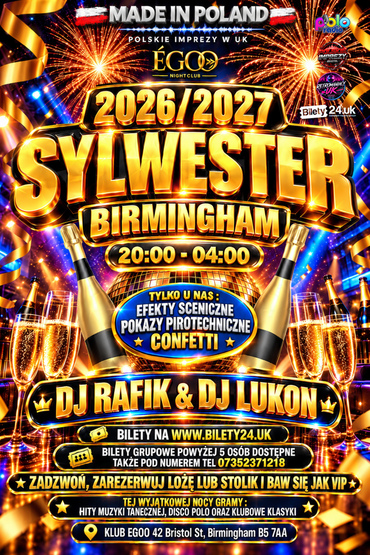 ☆SYLWESTER 2026/2027 BIRMINGHAM☆