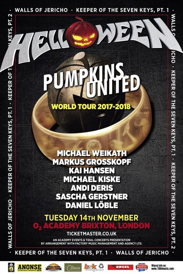 Image result for helloween brixton 2017 poster